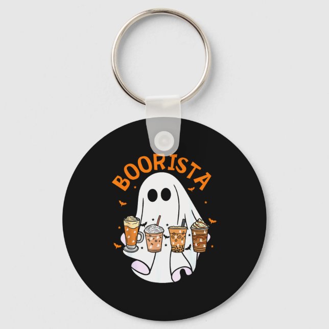 Llavero Boorista Barista Ghost Coffee Halloween Soky Seaso (Anverso)