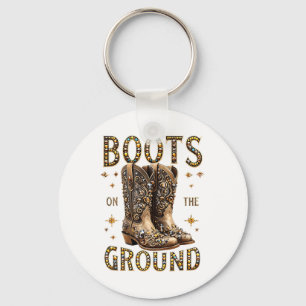 Llavero Boots En El Suelo Niña Negra Occidental Donde