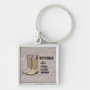 Llavero Boots Florales Nacimiento Flor Mes/Aster de Septie