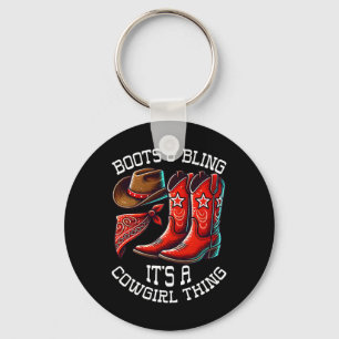Llavero Boots Y Bling Cowgirl Rodeo Hípica En Wes