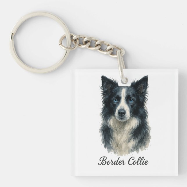 Llavero Borde del perro Collie (Frente)