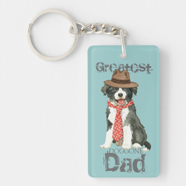 Llavero Border Collie Dad (Frente)
