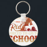 Llavero Born To Ride - Forced To Go To School<br><div class="desc">A stylish keychain featuring a vintage classic car design. A perfect accessory for car lovers and collectors. Great for everyday use or as a small and thoughtful gift for classic car enthusiasts.</div>