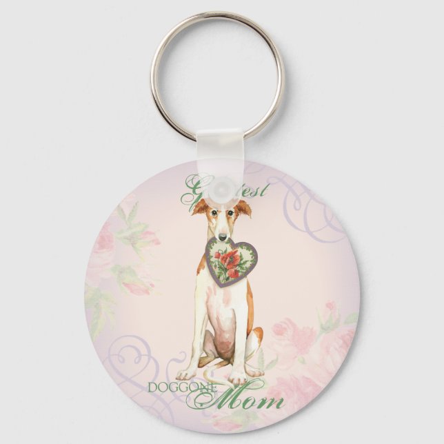 Llavero Borzoi Heart Mom (Anverso)
