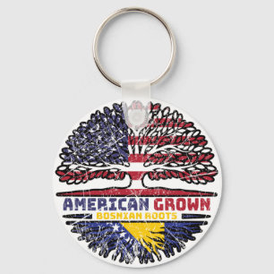 Llavero Bosnia Bosnio EE.UU. EE.UU. Árbol de los Estados U