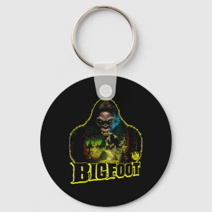 Llavero Bosque de camping aterrador de Bigfoot Sasquatch T