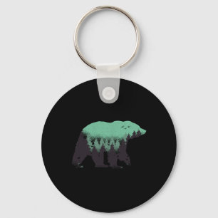 Llavero Bosque de Osos Naturaleza Grizzly Senderismo Caza