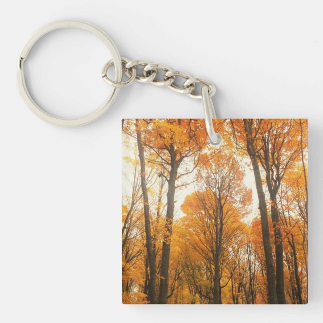 Llavero Bosque de otoño naranja (Frente)