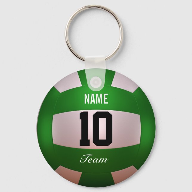 Llavero Bosque de voleibol personalizar Green (Anverso)
