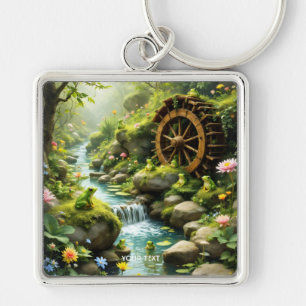 Llavero Bosque del río Fantasy Cute Frog