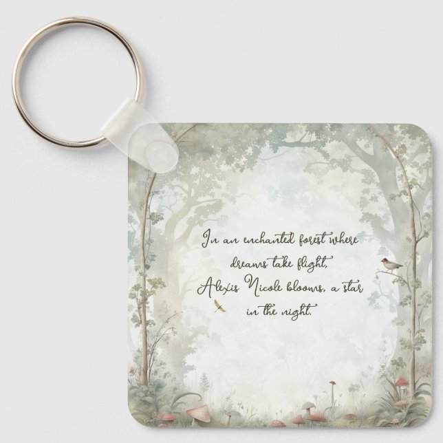 Llavero Bosque etéreo encantado (Anverso)