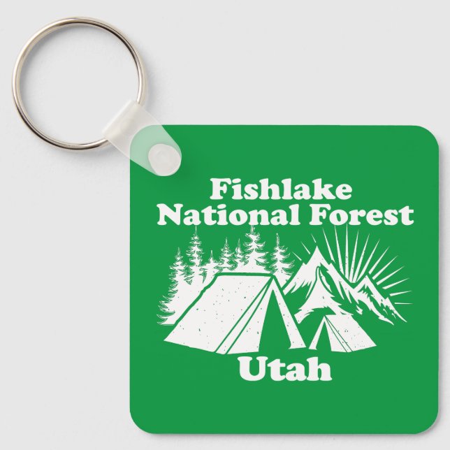 Llavero Bosque nacional de Fishlake Utah (Anverso)