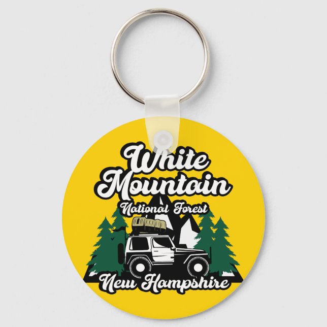 Llavero Bosque nacional de Montaña Blanca New Hampshire (Anverso)