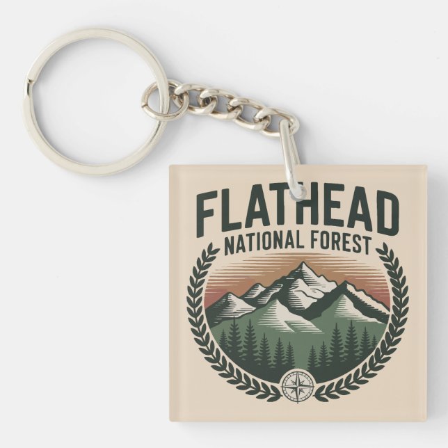 Llavero Bosque Nacional Flathead Montana Wilderness (Frente)