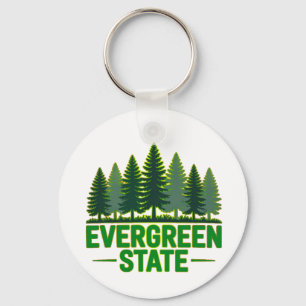 Llavero Bosque Natural Estético de Washington Perenne