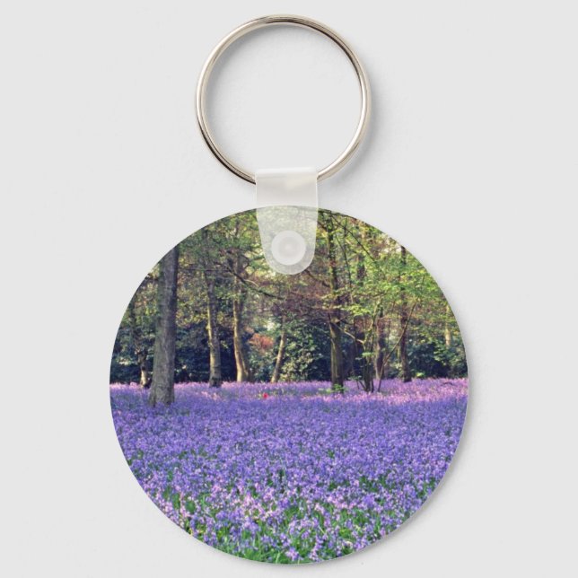 Llavero Bosques Bluebell, flores de Inglaterra (Anverso)
