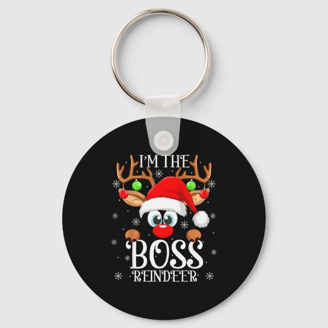 Llavero Boss Reindeer Christmas Family Matching Group Funn (Anverso)