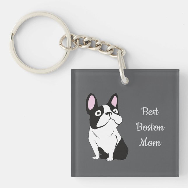 Llavero Boston terrier (Frente)