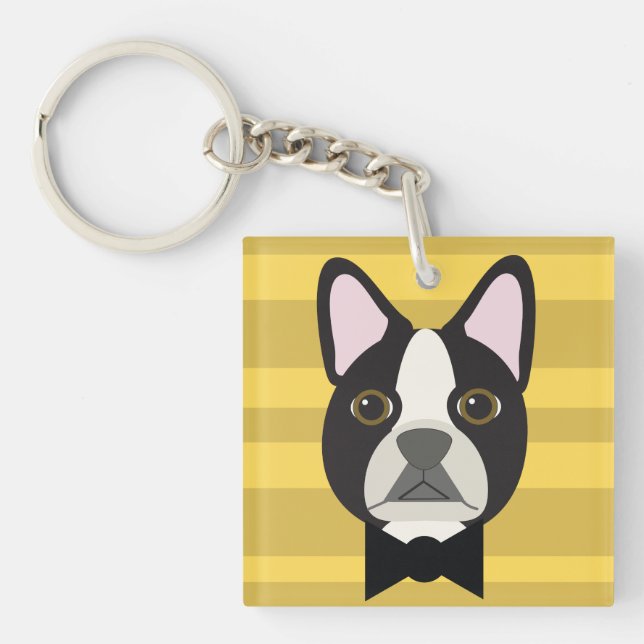 Llavero Boston Terrier (Frente)
