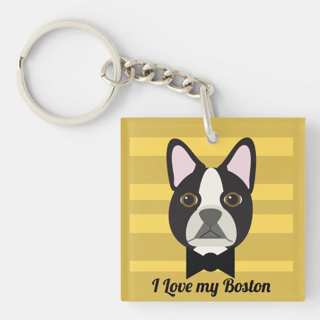 Llavero Boston Terrier (Frente)