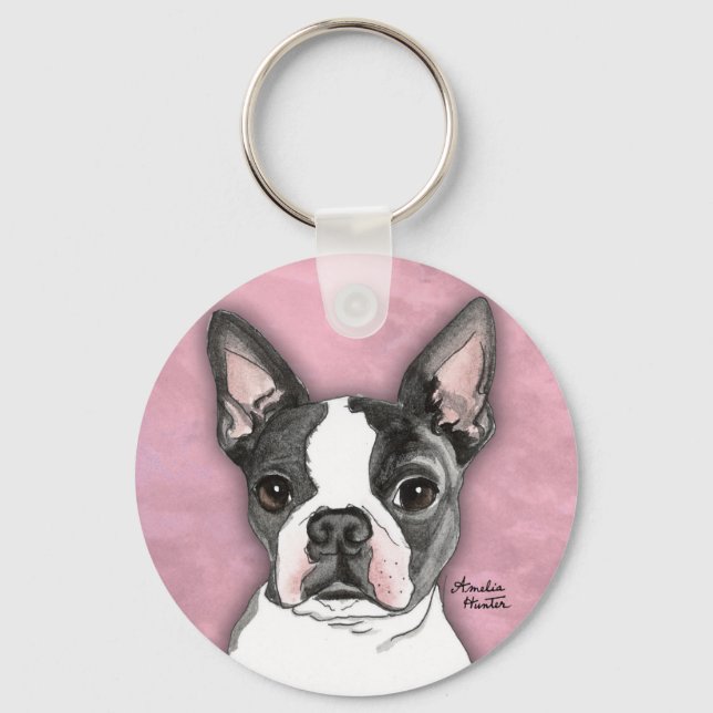 Llavero Boston Terrier (Anverso)