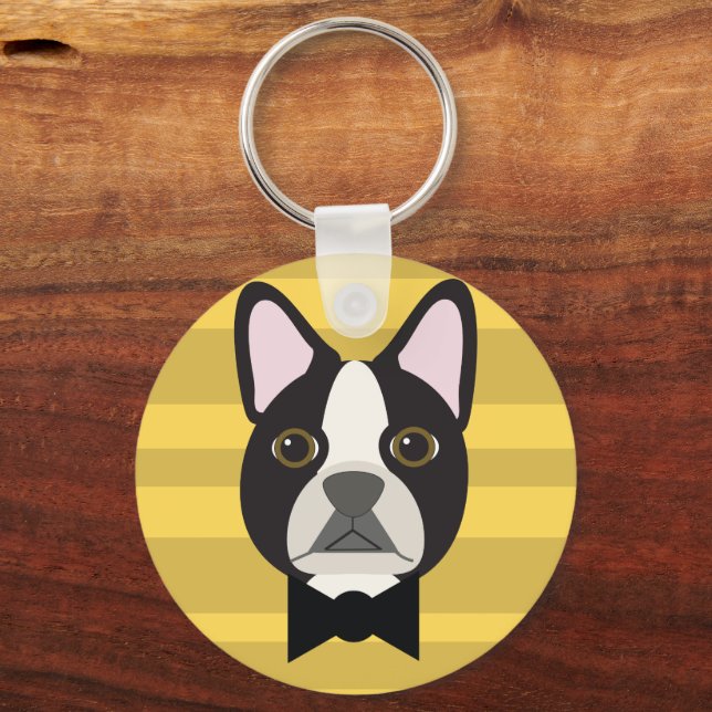 Llavero Boston Terrier (Anverso)