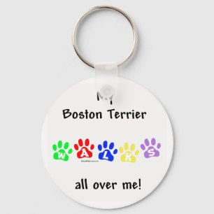 Llavero Boston Terrier Camina Por Mi - Keychain