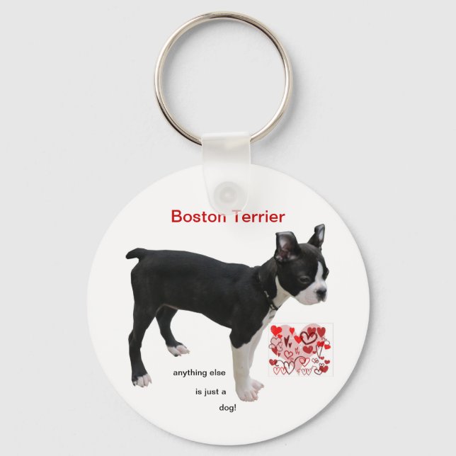 Llavero Boston Terrier Cualquier otra cosa es sólo un perr (Anverso)