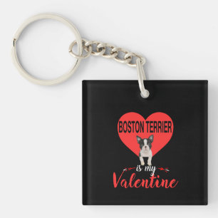 Llavero Boston Terrier es mi regalo de San Valentín