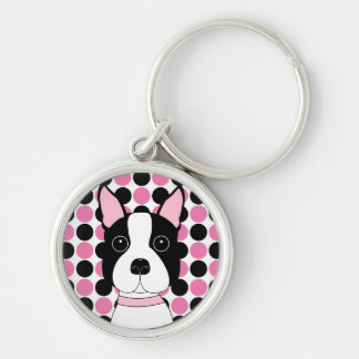 Llavero Boston Terrier hace frente