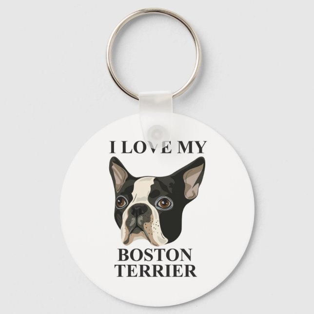 Llavero Boston Terrier Love (Anverso)