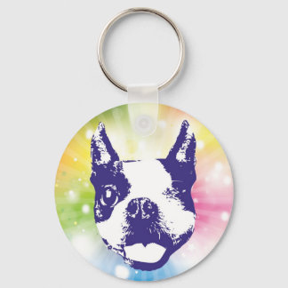 Llavero Boston Terrier Sunburst