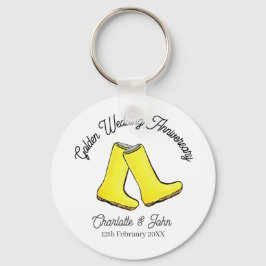 Llavero Bota de oro de 50 años Boda