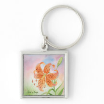 Botánico Elegante Personalizado de Lirio de Tigre