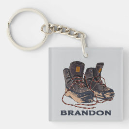 Llavero Botas de senderismo embarradas personalizadas Aven