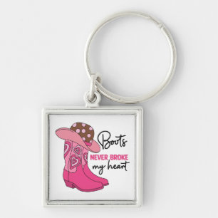 Llavero Botas de vaquero rosadas para vaqueras Regalo para