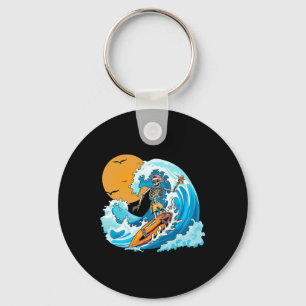 Llavero Bote Summer Vacation Skeleton Surfing Hawaii