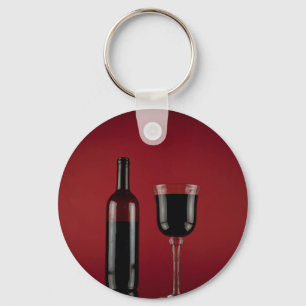 Llavero Botella de cristal del rojo de vino