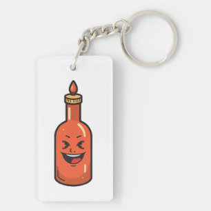 Llavero Botella de Salsa Picante de Dibujos Animados Adora