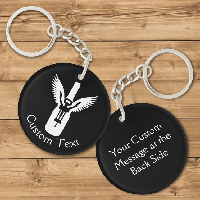 Llavero Botella de vino con Wings y Corkbolt Keychain (Subido por el creador)