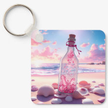 Botella flotante romántica transparente