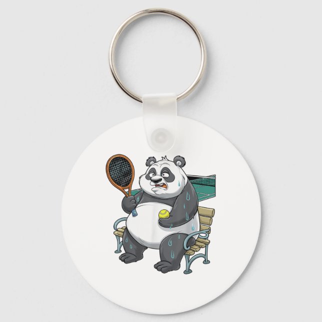 Llavero Botellas de Badminton Animales Panda (Anverso)