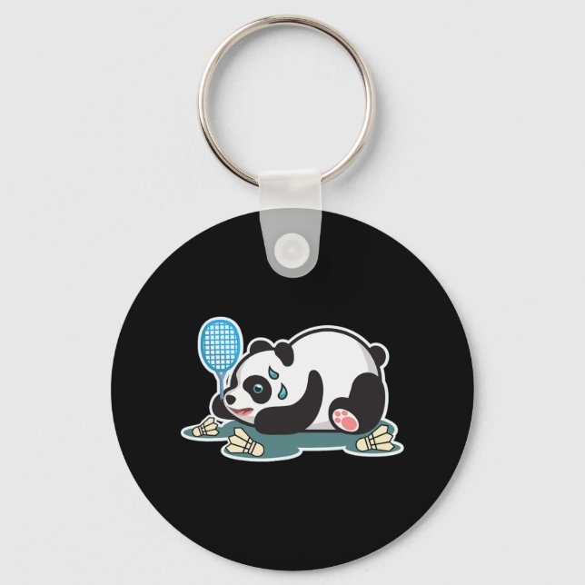 Llavero Botellas de Badminton Animales Panda (Anverso)