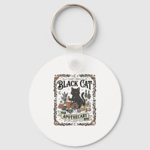 Llavero Botica de Gato Negro Bruja Mística Apothecary