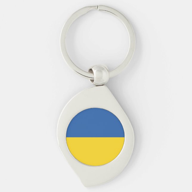 Llavero Botón Bandera de Ucrania (Anverso)