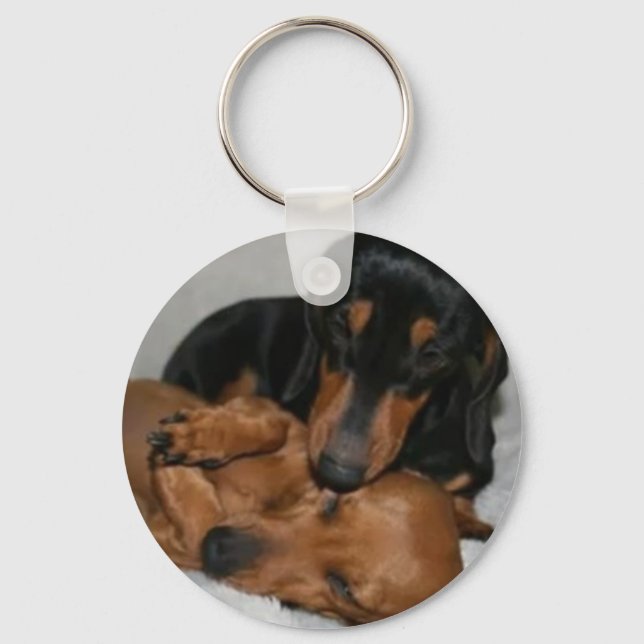 Llavero Botón Básico teckels (Anverso)