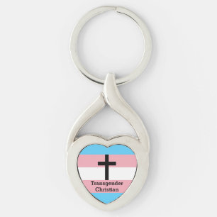 Llavero Botón cristiano del orgullo del transexual