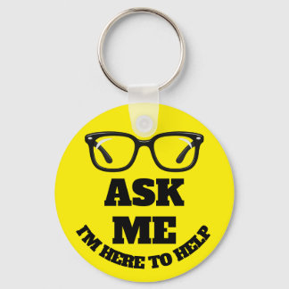 Llavero Botón de la Conferencia Ask Me - Insignia de Redes