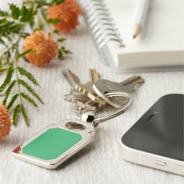 Llavero Botón de pin personalizado esmeralda verde