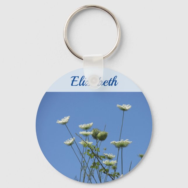 Llavero botón Flores salvajes Corfú Cream (Anverso)